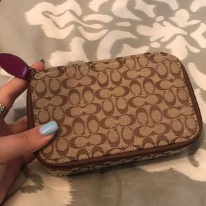 Coach travel jewelry case